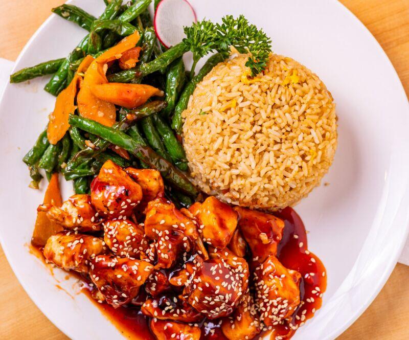 Deep F sesame Chicken